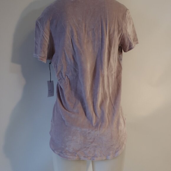 NWT Womens Bella Dahl Lilac Mist V-Neck Velour Blouse Top M - Picture 8 of 9